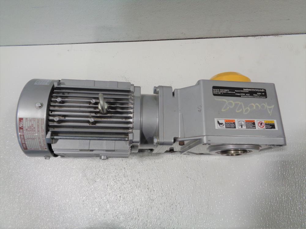 Sumitomo Gear Drive RNYMSI-1420YA-40, Ratio 40, W/ 3-Phase Induction Motor